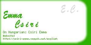 emma csiri business card